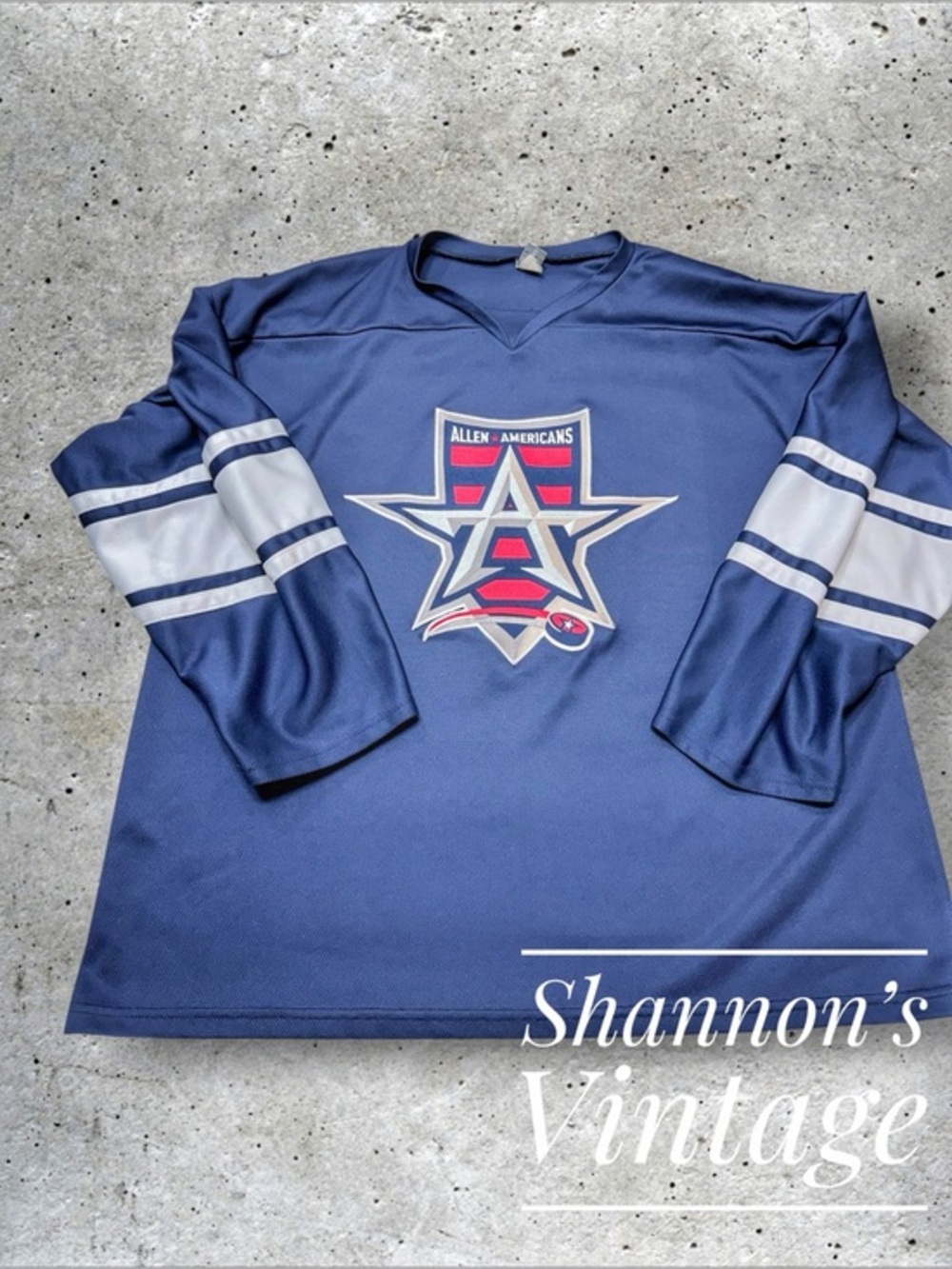 OT Sports Allen Americans VNTG Paper Tag Made in USA sz XL ECHL Jersey A51